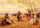 The Artist Sketching On A Beach by Francisco Miralles